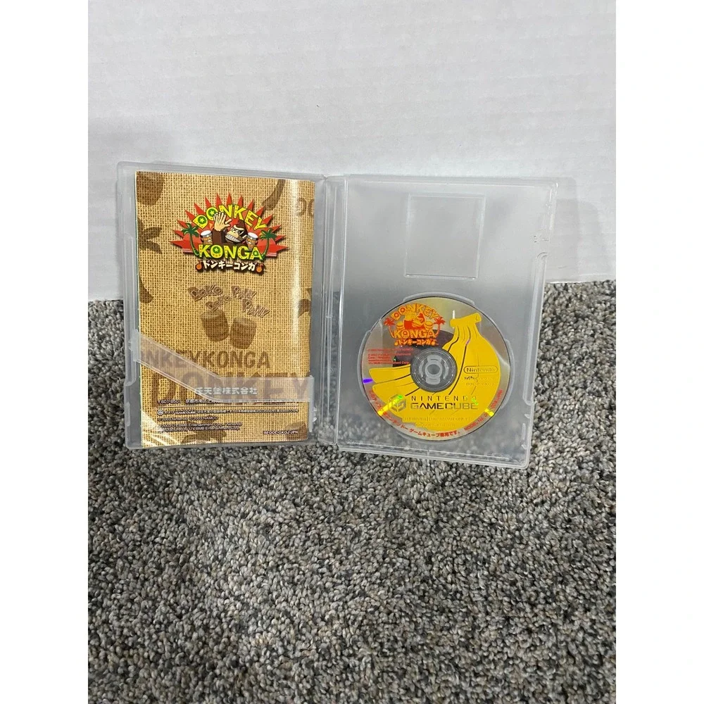 Nintendo Donkey Konga GameCube Japanese Import Yellow Good Rhythm Game NTSC-J